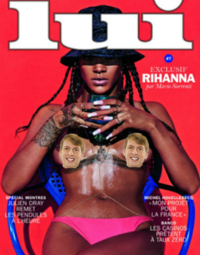 Rihanna topless