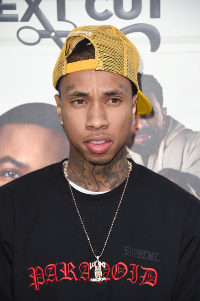 Tyga at Barbershop premiere